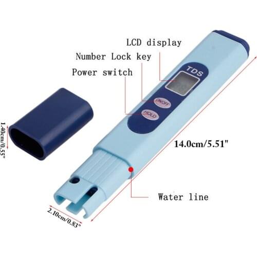 LCD TDS meter EC Tester LCD display Temperature pen Water Quality test Measurement Tool for swimming pool