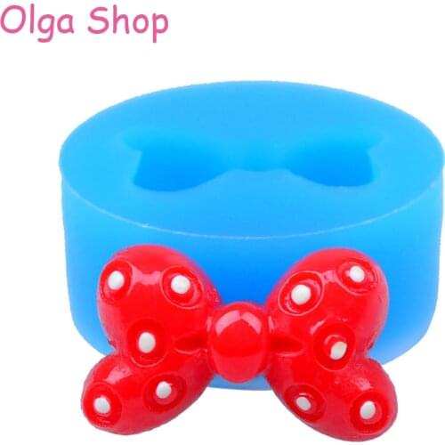 FYL009 21.7mm Ribbon / Bow Silicone Push Mold - Cake Decoration Craft, Fondantd, DIY Handmade, Cookie Biscuit, Chocolate, Resin