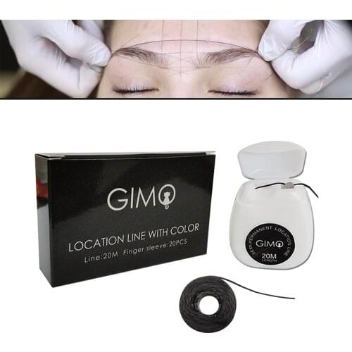 Microblading Mapping String Pre-inked Brow Dyeing Thread Skin Marker Positioning Line For Semi Permanent Makeup Measuring Tool