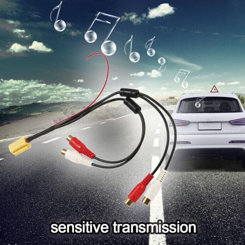 Mini 6 Pin ISO Adapter Aux Line Out 4 Chinch Kabel 4 RCA Plug for VW Seat Skoda Blaupunkt VDO Audi Ford Car Accessories