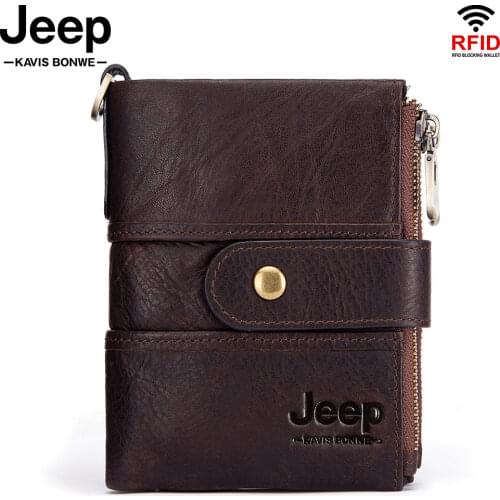 100% Genuine Leather Men Wallet Coin Purse Small Card Holder PORTFOLIO Portomonee Male Walet Pocket Coffee Money Bag Quality