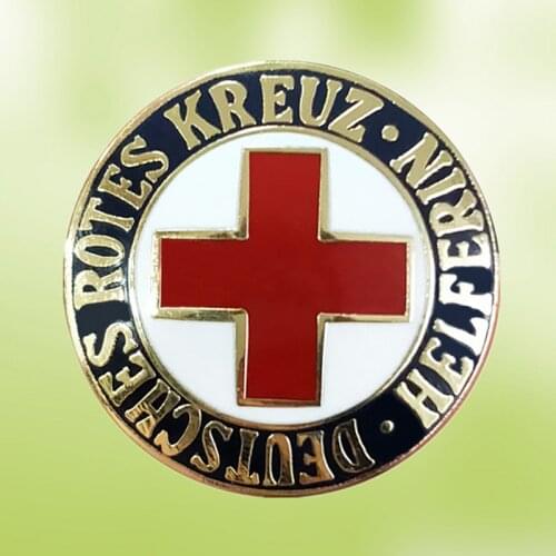 German WW2 Red Cross Helper Badge Female Auxiliary Service pin 1933 - 1945 DRK Deutsches Rotes Kreuz Helferin brooch
