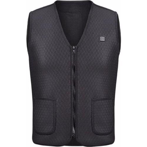 Neoprene heated vest men women sleeveless Heated Jacket USB electric warm heating Waistcoat Winter Outdoor hiking fishing wear