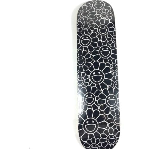 TM/KK Trendy and Fashion Skateboard Red Black Decoration Pendant Exhibition Collection Murakami Sunflower Smiley Face Pattern