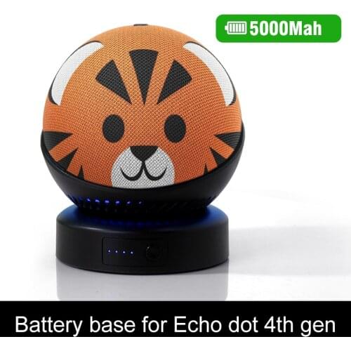 Echo dot 4th Speaker Battery Base Portable Charger Power Bank For Amazon Alexa Echo dot 4th Speaker Holder Desktop Stand