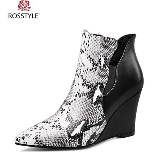 ROSSTYLE Women's Wedge Ankle Boots