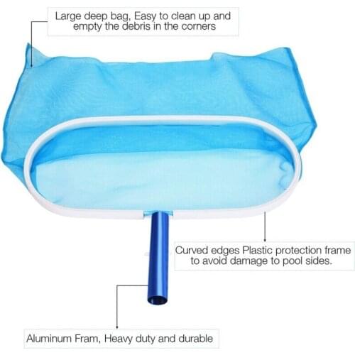 Leaf Mesh Deep Bag Net Swimming Pool Accessories Skimmer Net Pool Net Rubbish Cleaning Rake