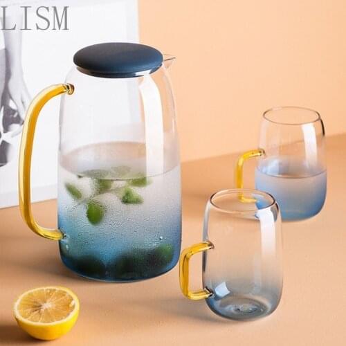 Nordic simple gradient cold kettle heat-resistant explosion-proof kettle high-temperature household juice jug set