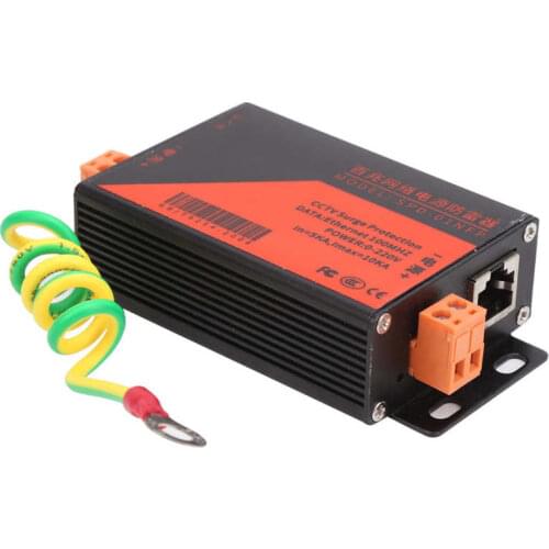Ethernet Surge Protector Monitoring System RJ45 Lightning Suppressor for Security Using