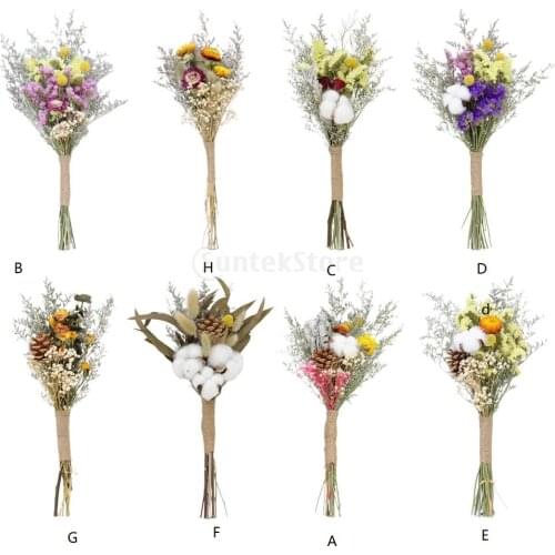 Dried Flowers Branches Touch Flowers Home Furnishings Dry Flowers Bundles Artificial Flowers for Arrangements Decoration