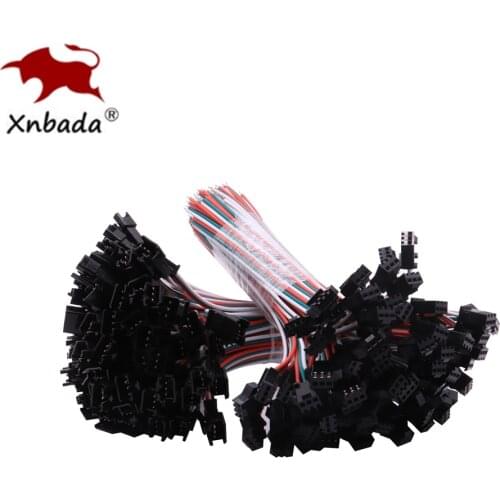 50Pairs 3Pin JST LED Connector,Female&Male Connectors,22Awg Red Green And White Wires For WS2811 WS2812B SK6812 RGB Led Strip