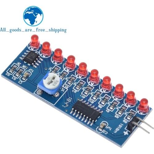TZT NE555+CD4017 Running LED Flow LED Light Electronic Production Suite DIY Kit