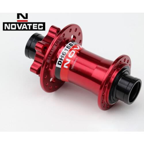 Novatec DH61SB Mtb Disc Brake 32 36 Holes Bicycle Hub DH Thru Axle Downhill Mountain Bike Front Hubs 20mm 110mm 2 Bearings