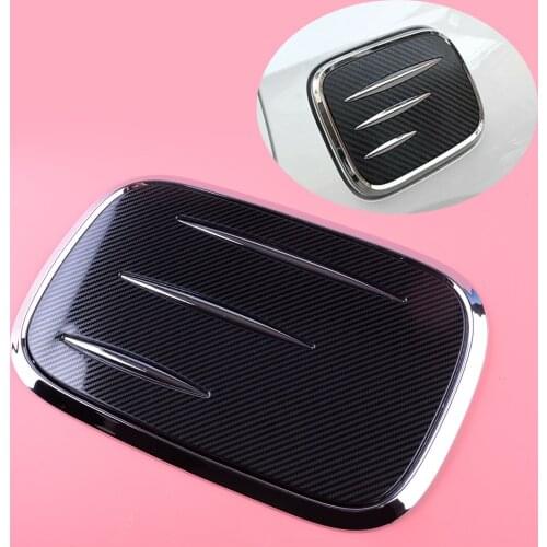 Exterior Fuel Oil Tank Cap Cover Trim Lid ABS Carbon Fiber Style Fit For Honda CRV CR-V 2017 2018 2019