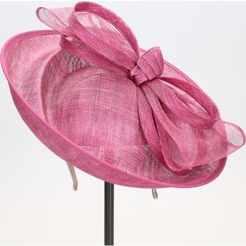 Handmade Large Sinamay Fascinator Hairband Fashion Wedding Cocktail Evening Party Headwear Fascinator Hat Derby Race Headpieces