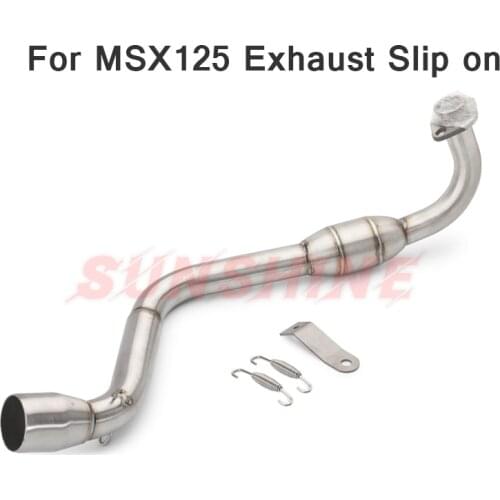 Motorcross Exhaust Motorcycle Muffler Slip on Racing Pitbike Full Systems Modified Front Pipe Escape Moto For YZF MSX125 MSX 125