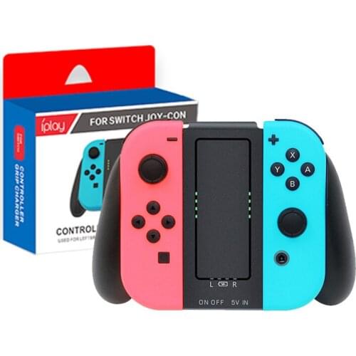 2000mha Charging Dock Grip For Nintendo Switch Joy Controller Handle Grip Controller Charger Handle Holder Game Accessories