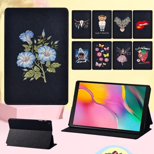 Protective Case for Samsung Galaxy Tab S4 T830 T835/Tab S5e T720 T725/Tab S6 T860 T865- Shockproof Cartoon Print Flip Cover Case