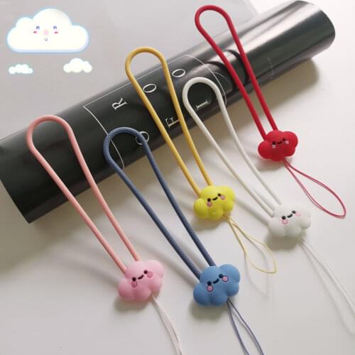 Mobile phone lanyard Liquid silica gel wrist pendant female short hand-woven simple ornaments phone case universal bracelet