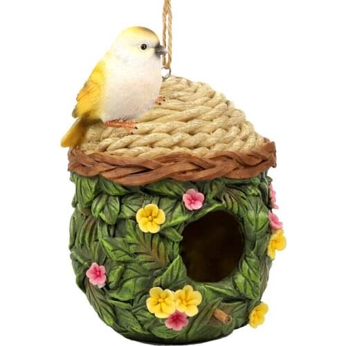 Animal Hanging Resin Bird Nest Cages Outdoor Landscape Garden Birdhouse Decoration Lawn Office Balcony Ornaments