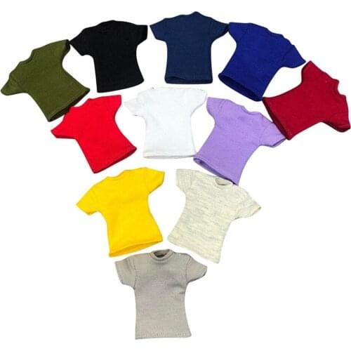 1/12 soldier t-shirt trendy short-sleeved top suit for 6 inch action figure body