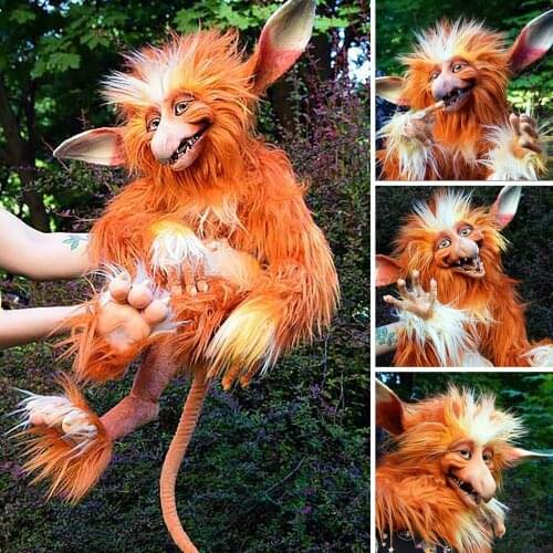 1pc Creative Ginger Troll From The Labyrinths Plush Monstrosity Cute Art Creature Friend Gift Funny Home Yard Animal Ornaments