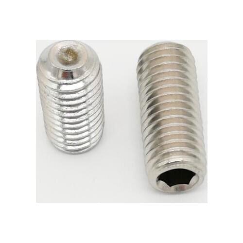 100Pcs M2 M2.5 M3 M4 M5 M6 Set Screws Stainless Steel 304 Hex Socket Head Grub Screws DIN916