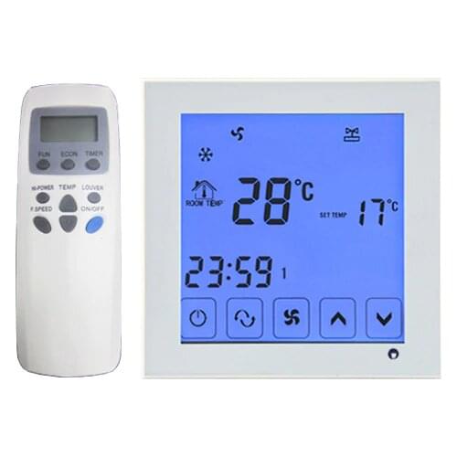 2p 4p touch screen Fan coil program thermostat temperature controller with remote