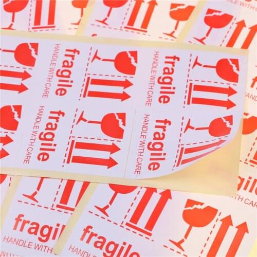 40pcs/lot Fragile Warning Label Sticker Fragile Sticker Up And Handle With Care Keep Dry Shipping Express Label