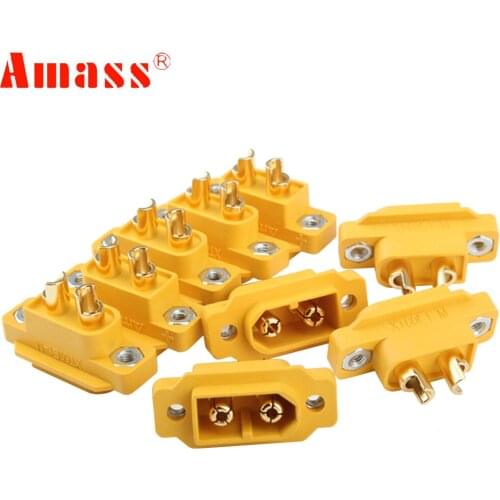 AMASS XT60E-M XT60 Male Plug Connector For Racing Models/Multicopter Fixed Board/ DIY Spare Part Car Drone Toys