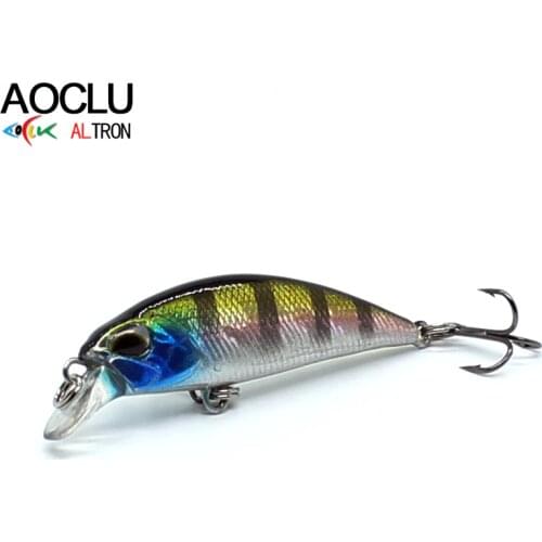 AOCLU wobblers Jerkbait 6 Colors 4.5cm 4.0g Hard Bait Small Minnow Crank Fishing lures Bass Fresh Salt water tackle sinking lure