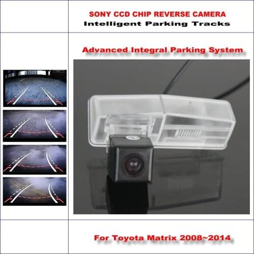 Auto Parking Tracks Rear Camera For Toyota Matrix 2008-2014 Backup Reverse Intelligent NTSC RCA AUX HD SONY CCD CAM