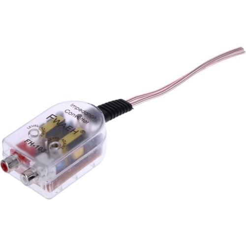 Car Speaker to RCA Level Adaptor High to Low Sockets Auto Line Out Audio Comverter Sound Subwoofer Amplifier Rca Line Converter