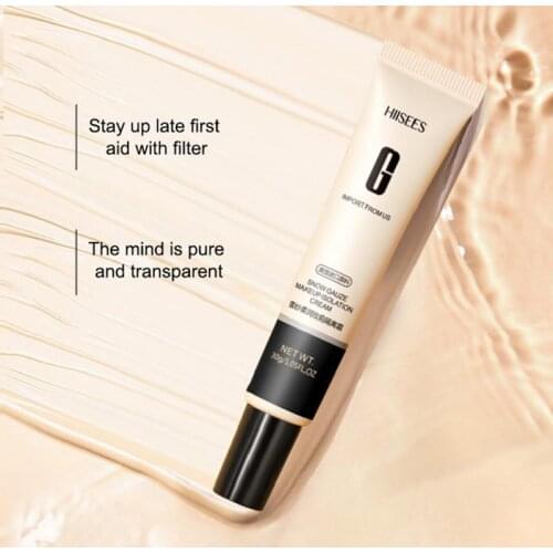 30g BB Cream Makeup Concealer Long-lasting Moisturizing Brightening Skin Tone Snow Yarn Soft Makeup Primer QBMY