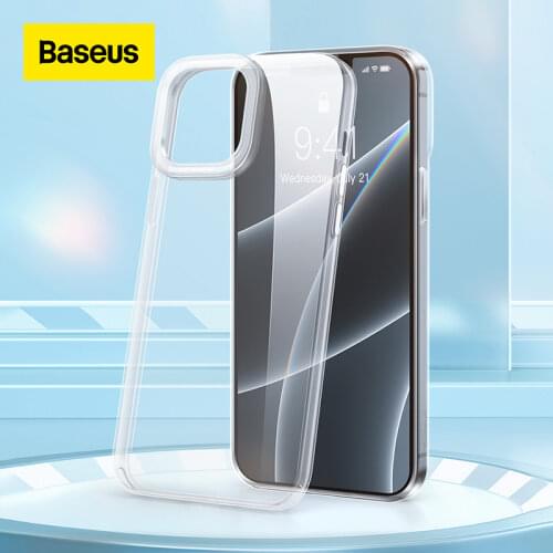 Baseus 2021 Phone Case For iPhone 13 Pro Max Back Case Full Lens Protection Cover For iPhone 2021 Transparent Case Soft Cover