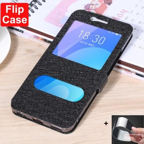 Cover For Meizu M6 Note case M 6 Note Leather open Window Phone Cases for Meizu Meilan Note 6 Note6 flip case M721H M721Q capa
