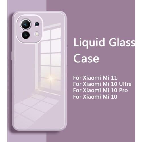 Original Liquid Silicone Tempered Glass Case for Xiaomi Mi 11 5G Mi 10 Ultra Mi10 Pro Cell Phone Lens Protection Cover