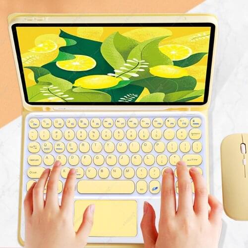 Spanish Russian Korean Keyboard Case for iPad 10.2 7th 8th Air 3 4 4th 2020 Pro 11 5th 6th Cover Bluetooth-Compatible Keyboa