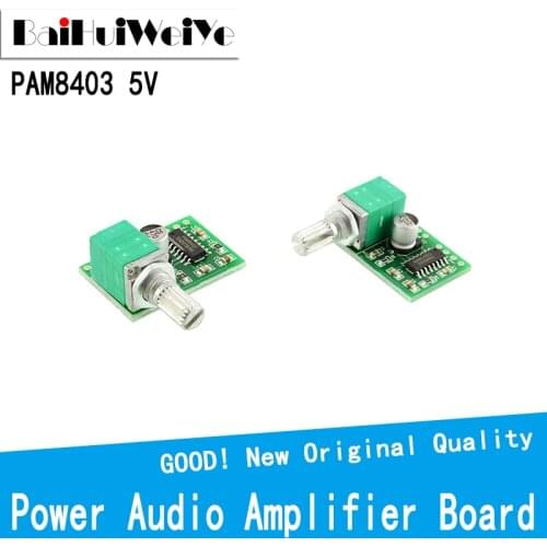 2PCS PAM8403 5V Digital Amplifier Power Audio Amplifier Board 2 Channel 3W W Volume Control USB Power With Switch Potentiometer