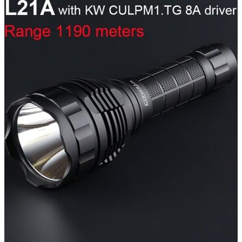 Convoy L21A KW CULPM1.TG 8A Driver Range 1190 Meters Hunting Camping Police Tactical Flash Light