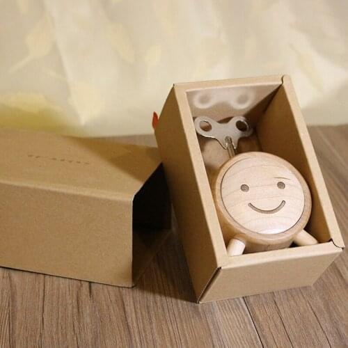 Wooden Music Box 18-Note Wind-up Gold Musical Box Musical Toys Birthday Present Christmas