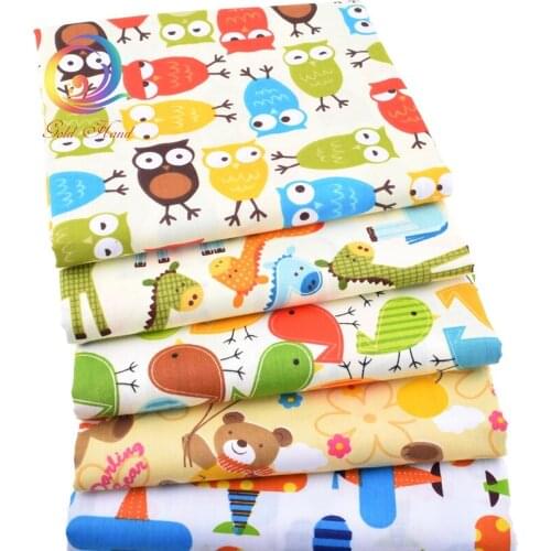 Haisen,Cartoon Printed Twill Cotton Fabric,DIY Quilting Sewing For Baby&Children,Pillow,Cushion,Toys cloth Material,Half Meter