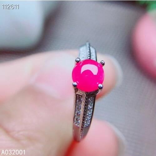 KJJEAXCMY fine jewelry natural Ruby 925 sterling silver new adjustable gemstone women ring support test luxury elegant