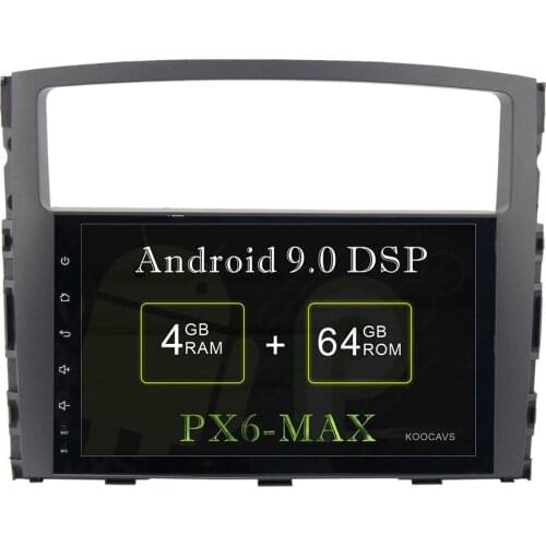 KOOCAVS 9 " IPS Android 9.0 Car GPS Radio Player for Mitsubishi Pajero V97 V93 2006 2007 2008 2009 2010 2011 4GB+64G Multimedia