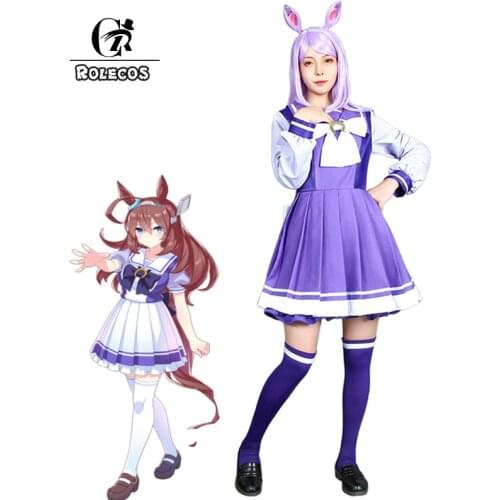 ROLECOS Anime Uma Musume Pretty Derby Special Week Cosplay Costume Toukai Teiou School Uniform Cosplay Lolita Sailor Dress