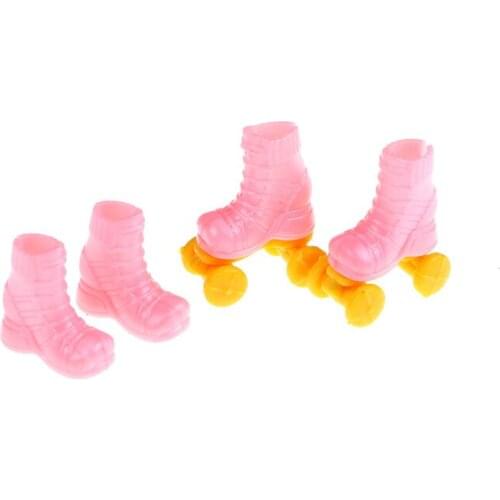 Doll Roller Skates For Dolls Decorative Toy Roller Play Doll Accessories 4*3CM