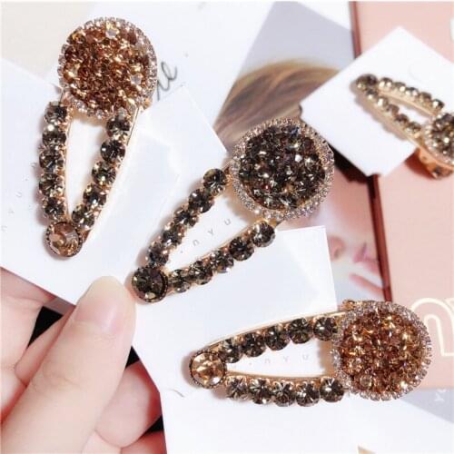 Small fresh Rhinestone zircon Hair Barrette Hair Clip Hairpin Girls Shining Crystal Hair Accessories Women Headdress Wholesale