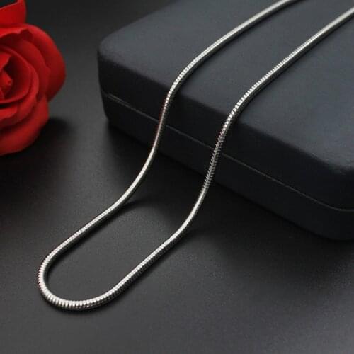 0.9mm 1.2mm 2mm 3.2mm Men Necklaces Stainless Steel Curb Rope Box Snake Link Chains Necklace Silver Color Men Jewelry 40-55cm