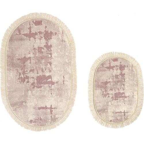 Particle Oval Bath Mat Set 2 Li Coffee