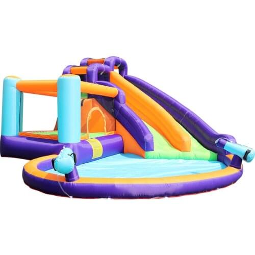 New Design Double Water Slide Inflatable Bouncer Jumper Castle for Kids Jumping Bouncy House With 750W Blower
